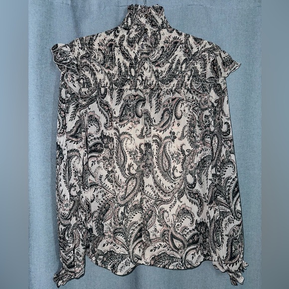 Ophelia Roe Smock Paisley Blouse - Picture 12 of 13